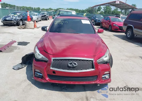 2014 Infiniti Q50 Hybrid Premium z USA, uszkodzony, nr VIN JN1AV7AP0EM692290